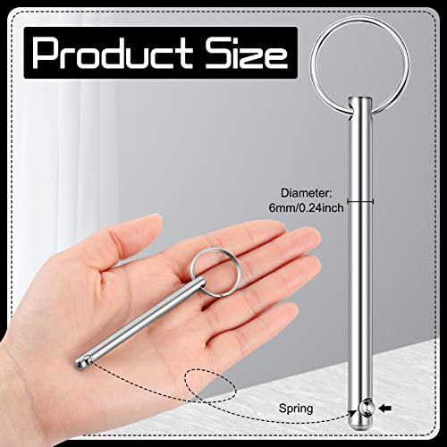 Leifide Quick Release Pin For Bimini Top,Diameter 0.25 Inch, Usable Length 2 X 19/25'' (70Mm) Total Length 3 X 3/20'' (80Mm) Bimini Top Pin Marine Hardware Pin Stainless Steel Trailer Pin (16 Pcs) #TOP1
