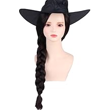 Braid Black Brown Wicked Wig Long Braided West Bad Witch Wizard Cosplay Wigs for Women (without Hat)