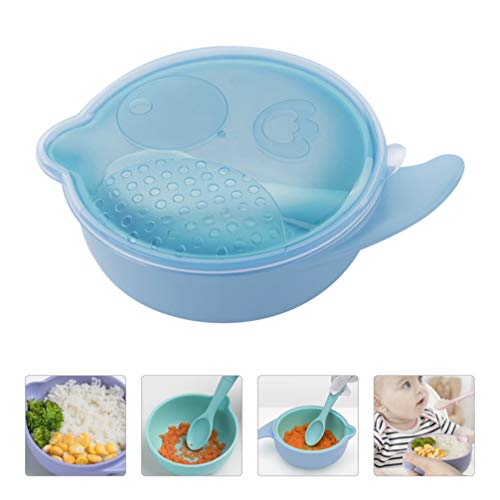 Toyvian 1 Conjunto Tigela de AlimentaÃ§Ã£o de BebÃª Com Colher Pp Tigela de PlÃ¡stico Recipiente de