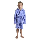 CityComfort Toalla para niños, niños, niñas, niñas, niñas, con capucha, toallero, albornoz, 100% algodón, toalla, tocador, bata, toallero, suave, salón, desgaste, 7-13 años (11-12 años, lila)