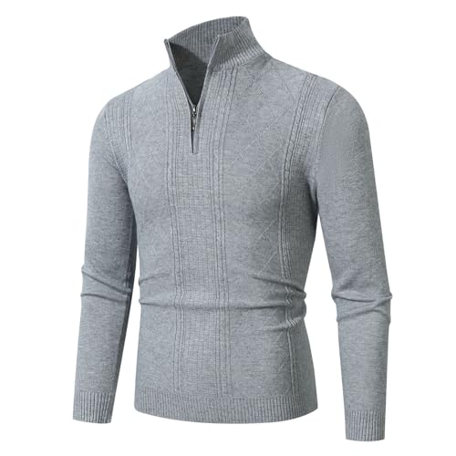 Men's Sweater Round Neck Long Sleeve Sweater Casual Pullover Sweater Cable Knit Pullover Fashion Warm Winter Tops