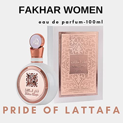 Lattafa Fakhar For Women Eau De Parfum Spray, 3.4 Ounce #TOP3
