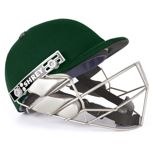 Image of SHREY Pro Guard Stainless Steel 2.0 Batting Cricket Helmet for Men's (Green, M)