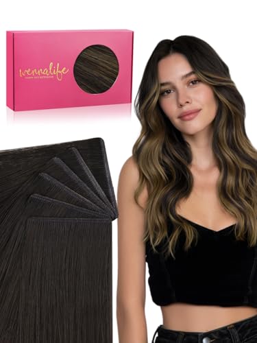 Image of WENNALIFE Genius Tape in Hair Extensions Human Hair, Invisible Tape in