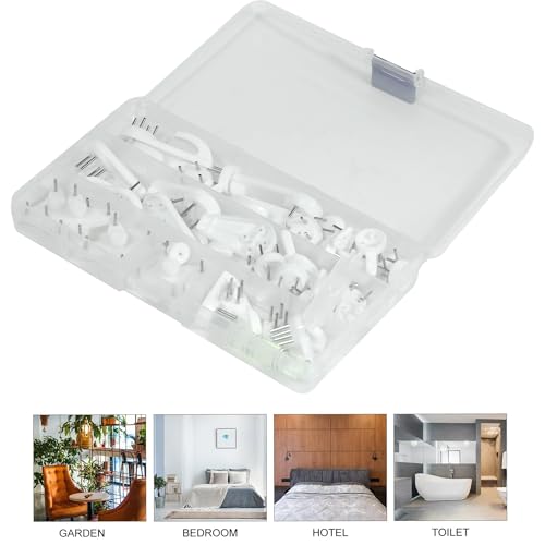 Image of 43PCS Invisible Screw Traceless Hook Picture Hanging Kit Picture Hanger Traceless Drywall Stucco Concrete Hooks