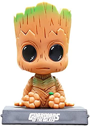 Cartoon Groot Bobblehead for Car Accessories, Anime Groot Hero Bobblehead Mobile Phone Holder Car Decorations