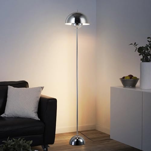 Image of COSYLUX Mid-Century Modern Metal Bud Floor Lamp for Home and Office, Chrome