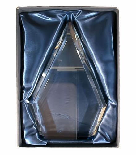 Image of Military Appreciation Awards, Custom Engraved Navy Service with Inspirational Quote Solid Crystal 8 inch Award for United States US Military Veteran