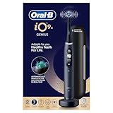 Oral-B Brosse A Dents Electrique iO 9 Noire, 7 Modes De Brossage Dont Blancheur Et Soin Des Gencives, 16 Zones De Nettoyage, Ecran Interactif, 2 Brossettes Oral B De Rechange, Etui De Voyage