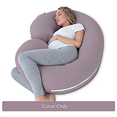 Insen Pregnancy Body Cover,C Shaped Full Body Pillowcase (Purple Jersey) #TOP3