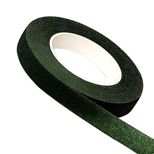 Jitnga 2 Stück Floristenband Dunkelgrün - Selbstklebendes Kreppband Für Blumenarrangements