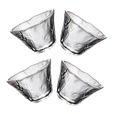 MUELODSIC Japanische Sake Becher Aus Glas 4 Stück 70 Ml Goldverziert Hitzebeständig Multifunktionale Teetassen Für Zuhause Und Gaststätten