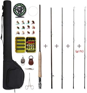 NetAngler Fly Fishing Rod and Reel Combo 4-Piece Fly Fishing Rod 5wt Aluminum