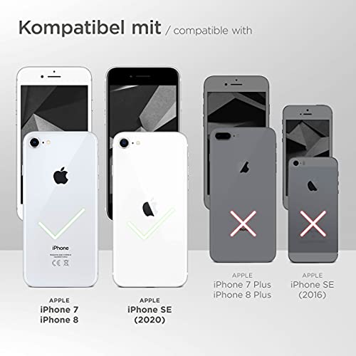 Funda libro iPhone 8 de cuero vegano moex negro intenso con tarjetero 2