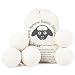 Budieggs Wool Dryer Balls Organic XL 6-Pack, 100% New Zealand Chemical Free Fabric Softener for 1000+ Loads, Baby Safe & Hypoallergenic, Reduce Wrinkles & Shorten Drying Time Naturally