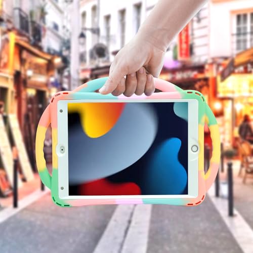 TOPESCT Kids Case for 10.2" iPad 9th/8th/7th Gen - Made of Kid-Friendly Silicone, with Built-in Screen Protector, Shockproof Handle Stand Case for iPad 9/8/7 Gen 10.2 inch - Image 6