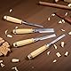 QUTHZZHY 4 tlg. Stechbeitel Set für Holz, Scharfes Stecheisen Set, Verschiedene Breiten 6/12/18/24mm, Professionelle Stechbeitel, mit Ergonomischem Griff und Schlagkappe, Holzwerkzeug