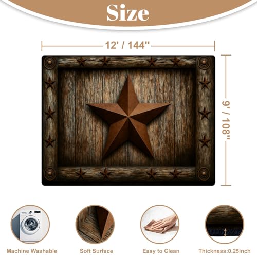Tapete decorativo 9x12 pies con diseño estrella miniatura 2