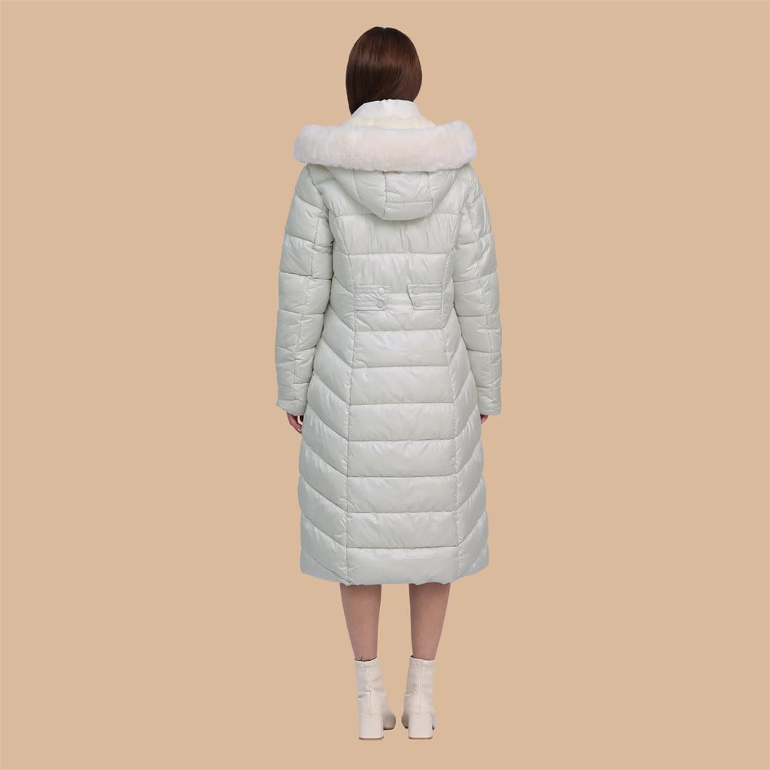 Women Winter Thick Warm Over Knee Parka Puffer Jacket Coat With Detachable Hood Down Jacket