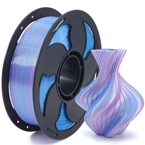 Image of Silk Dual Color Sky Blue Pink PLA 1.75mm 1kg Shiny 3D Printer Filament FDM