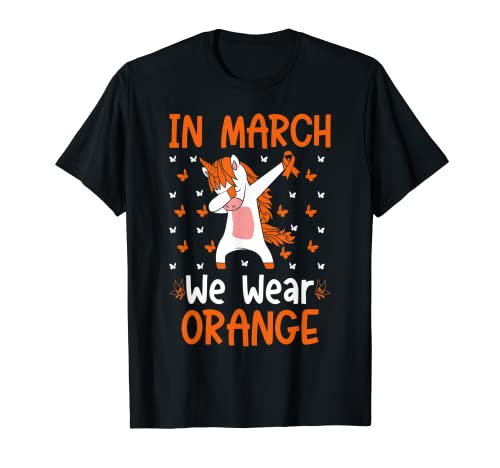 In March We Wear Orange Unicorn - Concienciación sobre esclerosis múltiple Camiseta