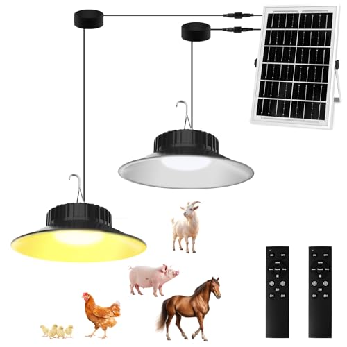 Solar Shed Light 2-Pack, Dimmable Remote