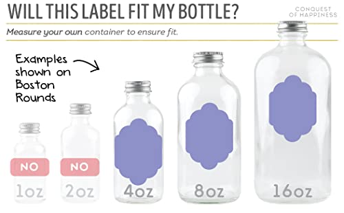 Kraft Homemade Vanilla Extract Label For 4 Oz Boston Round Bottles And Larger - Vanilla Beans & Alcohol - 1.75" X 2.5" - Handmade By Conquest Of Happiness | Pack Of 12 #TOP2