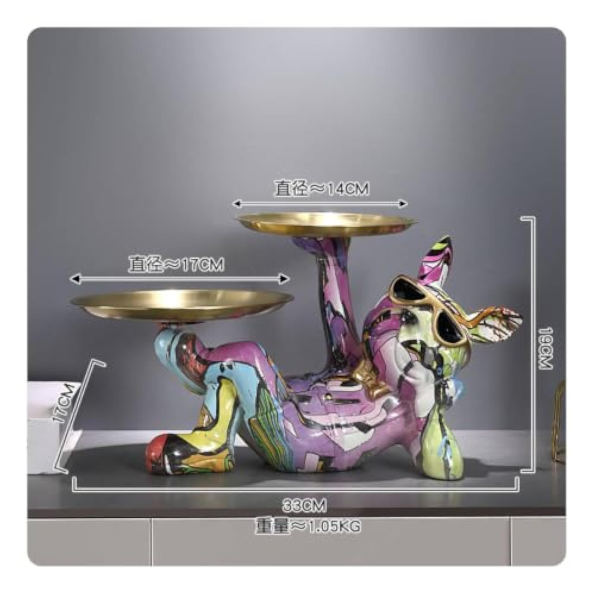 French Canine Statue Tray for Multi-Functional Use