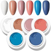 Solid Cream Nail Polish, 6 Classic Colors 10ml Gel Polish Set, New Nail Polish Gift Set, Nail Polish Set for DIY Nail Art and Salon Use SET05