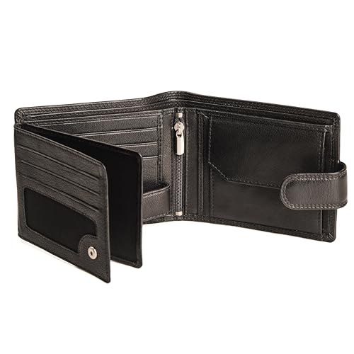 HansGo Carteras para Hombre Piel - Monedero con Estilo - Cartera Hombre Hecha a Mano Cuero Auténtico - Billeteras con RFID - La Cartera Cómoda - Wallets for Men - Regalos Originales.
