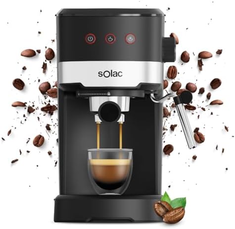 Solac Taste Slim Basic 1100W - Cafetera 20 Bar| Espresso o Capucc...