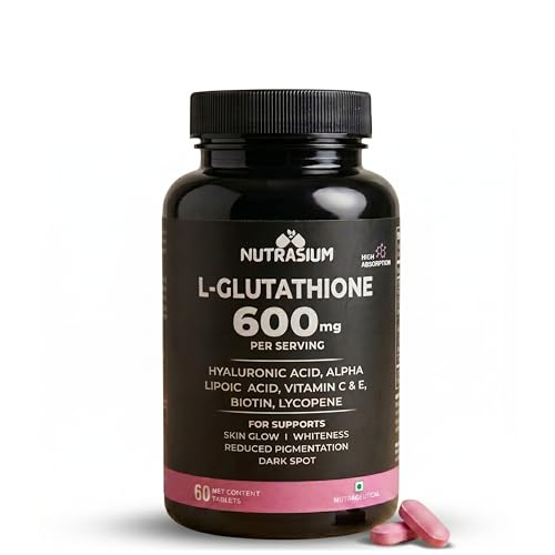 nutrasium l-glutathione 600 mg Price History of | Glutathione tablets for skin Glow | with Hyaluronic Acid & Biotin glutathione reductase dimerization Self-assembling VitaminsHerbs DERMAFIRM:(BUY 5) DERMAFIRM GLUTATHIONE MIST AMPOULE + (BUY 5) GLUTATHIONE MELTING FILM