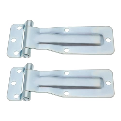 OTOTEC Lot de 2 charnières en acier robuste pour porte arrière de grange, camion, remorque, van, caravane, remorque de cheval, galvanisation
