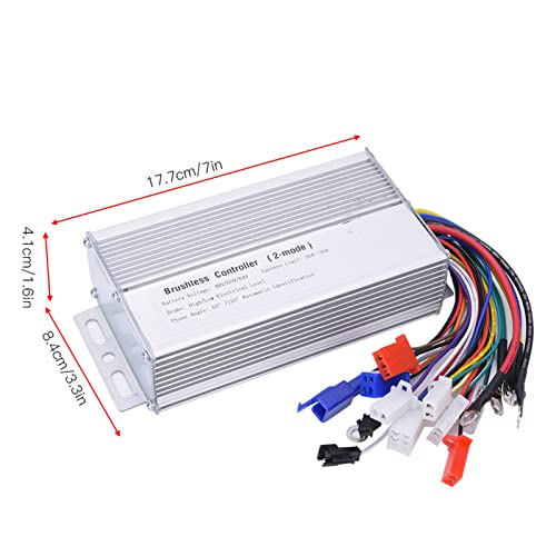 Controlador de Motor de Bicicleta Elétrica, 48V 60V 64V 1000W‑1500W Controlador de Motor de Velocida