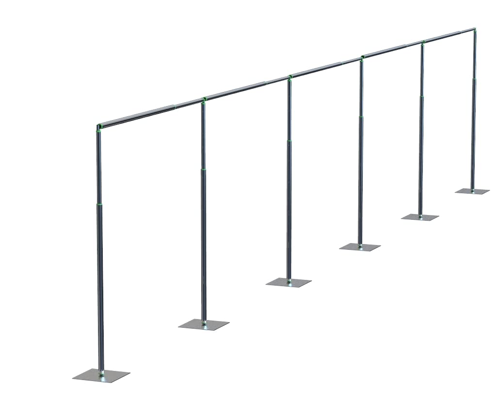 Adjustable Heavy Duty Portable 10FT X 50FT Pipe and Drape Backdrop Kit Quick Set Up Easy for Wedding&Party&Event&Photography&Show&Display (No Drape), But Not for Flower Walls/TVs/Heavy Items
