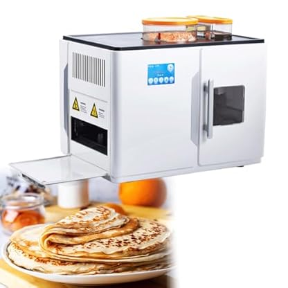 GESAIDES Vollautomatischer Roti-Maker, Elektrische Maschine zur Herstellung von Tortillas, Pfannkuchen, Fladenbroten und Pita-Brot, Maschine mit Einer Taste zum Einmaligen Zubereiten von 20 Stück