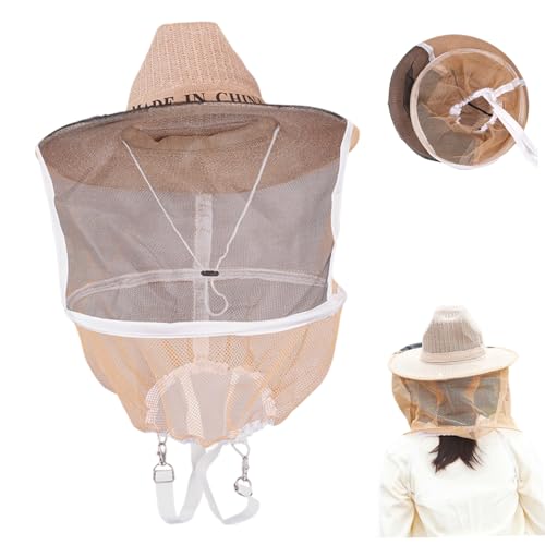 Gorro de abeja con velo transpirable y cierre de acero inoxidable