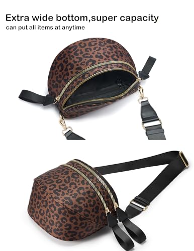 Image of FEIBOON Spacious Nylon Crossbody Bag Bum Bag Handbags Wallets Purses Trendy Shoulder Bag for Women