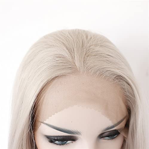EUPSIIU Peluca Larga Ondulada Rubia con Flequillo, 27'' Peluca Encantadora Largo Ola Rizo Cabello Cosplay Pelucas Resistentes al Calor para Cosplay/Fiesta/Diario