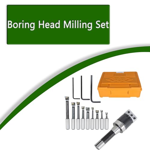 All-Carb DOES NOT APPLY 2 Inch Boring Head R8 Shank 9Pcs Boring Bars 1/2 Inch Carbide Boring Bar Set Boring Head Milling Set thumb #5