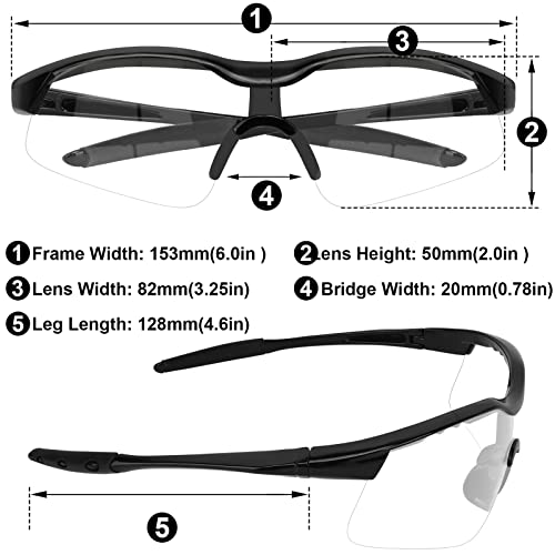 Oxg 12 Pack Safety Goggles, Ansi Z87.1+ Impact Resistant Anti-Scartch Safety Glasses For Men Women Youth (Clear Lens, Black Frame) Standard #TOP1