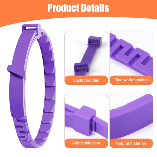 Beruhigendes Halsband für Katzen, 4-teilig, Anti-Stress, natürlich, mit Pheromonen, Farbe Violett, Größe verstellbar und 30 Tage Effekt, für Kätzchen und erwachsene Katzen