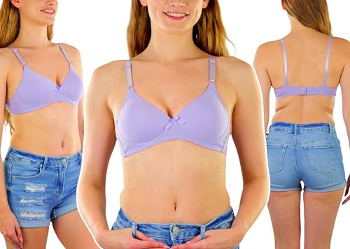 Image of ToBeInStyle Women's Pack of 6 Padded Assorted Styles Supportive Bras Cup Size - A to DDD