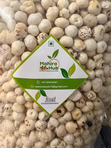 Image of MAHIRA HUB Fox Nuts | Phool Makhana, Lotus Puffs | Rich in Calcium, Maintains Weight, Healthy Snacks (500g)
