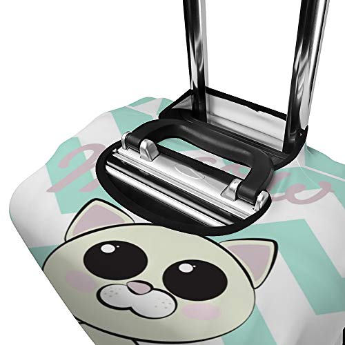 Housse de protection pour valise motif chat accessoire bagage extensible