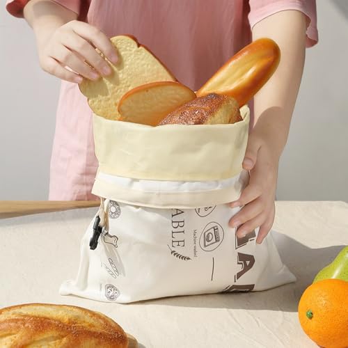 Bolsa de pan de cera de abeja eficiente con inserto extraíble lavable 7