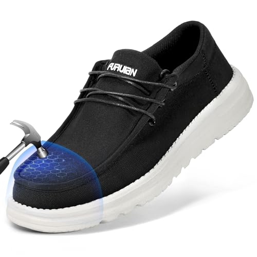 Top 10 Best Shoes for Ups Drivers: Comfort and Durability 11 Furuian Steel Toe Shoes for Men Low-top Safety Work Shoes for Men Lightweight Steel Toe Sneakers Comfortable Canvas Work Loafers Zapatos De Trabajo para Hombres Black and White