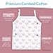 Feathers Girls Pink Butterfly Print Tagless Cami Super Soft Undershirts (3/Pack)