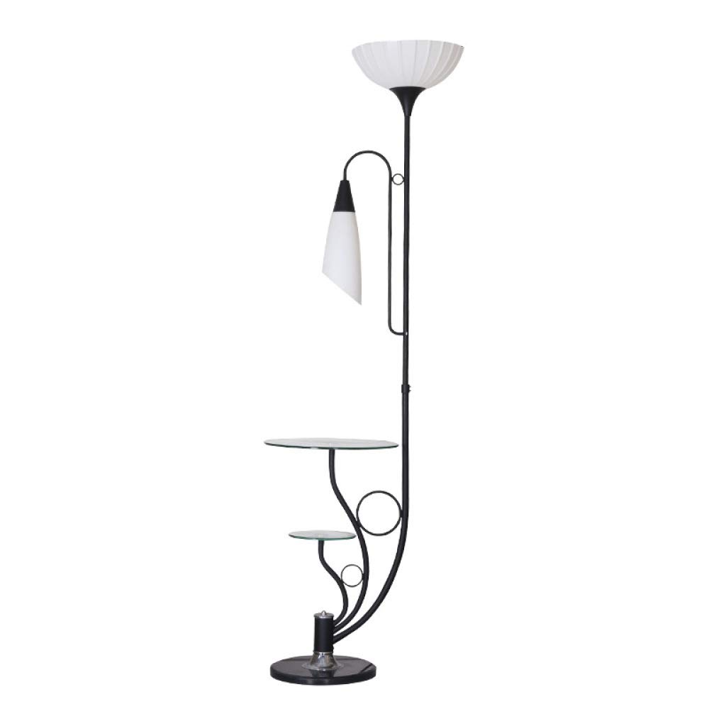 Lámpara de lectura LED con luz cálida y mesa de café color negro para salón
