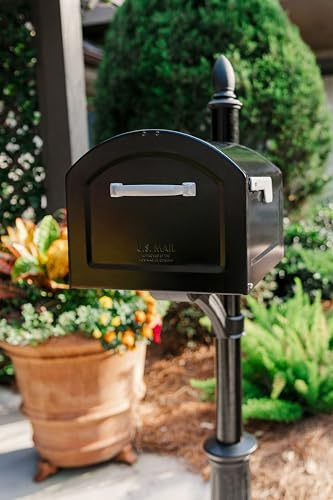 Image of Architectural Mailboxes 950020B-10 Centennial Postmount Mailbox, XL, Black